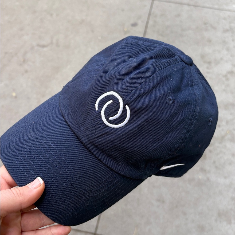 Nike Navy Blue Adjustable Hat Cap with White Logo